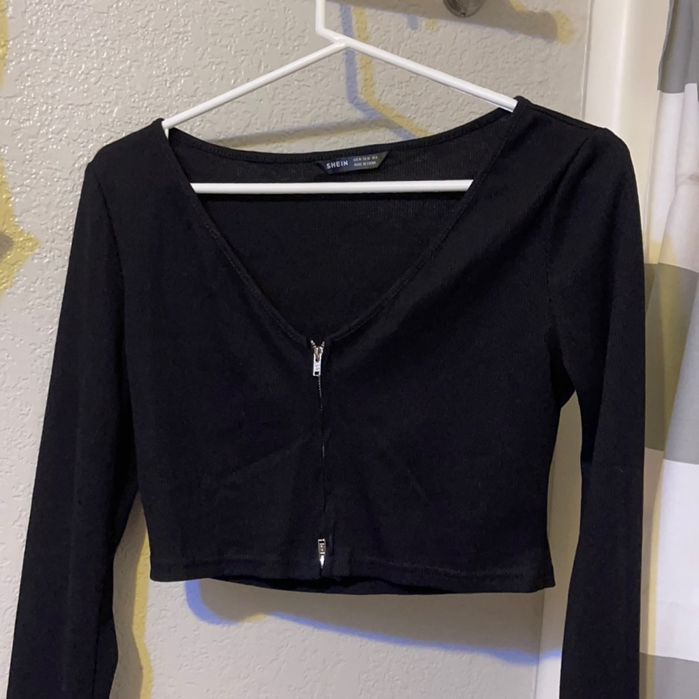 shein double zip shirt